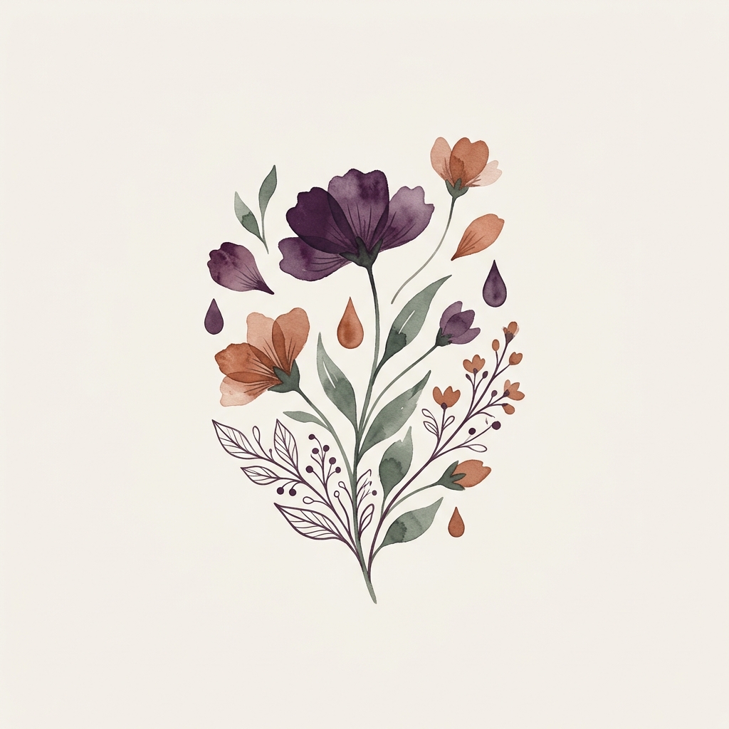 Ilustração em aquarela da família emocional: Hipersensibilidade a influências